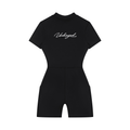 Women's Quarter-Zip Short Sleeve Romper