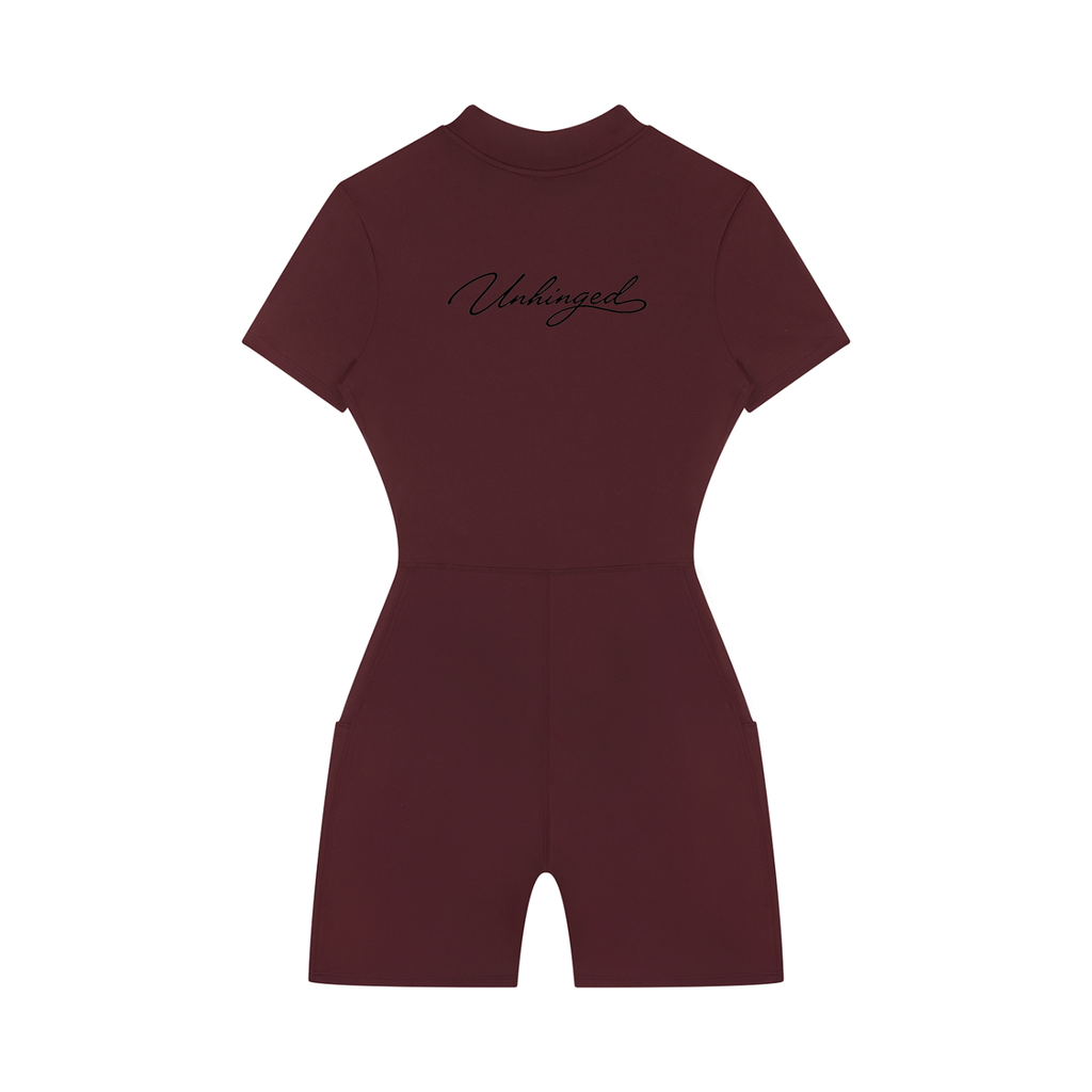 Women's Quarter-Zip Short Sleeve Romper