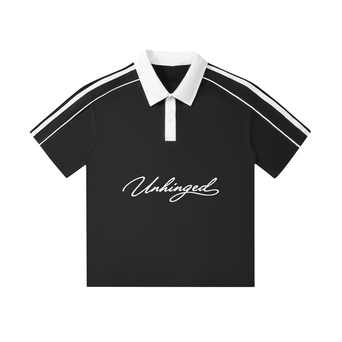 Contrast Collar Short-Sleeve Polo Shirt